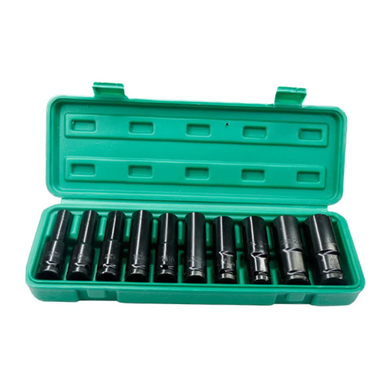 10 Pieces Socket Set 1/2inch ,with Cage, Repairing Impact Removal Tools 10-24mm ,Fit for Pneumatic Wrench, Ratchet Wrench