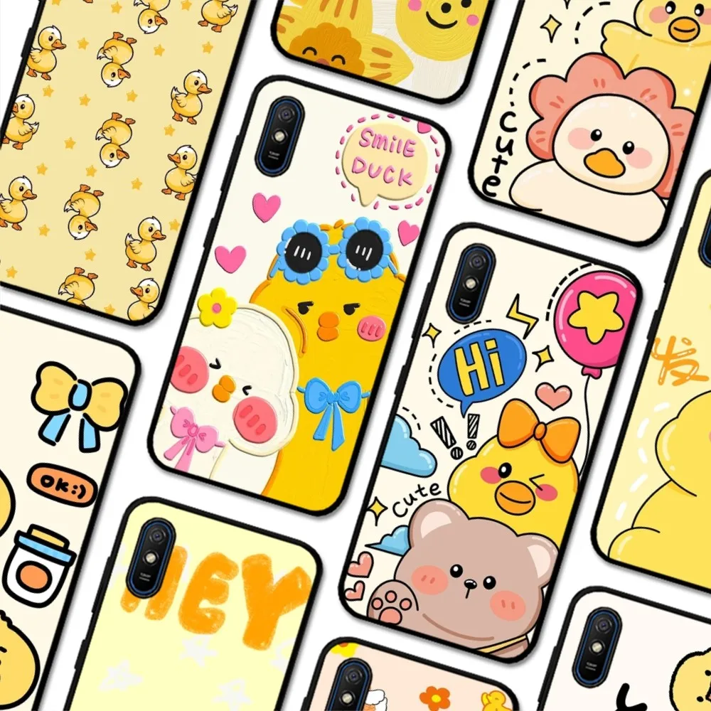 Yellow Duck Phone Case For Samsung S 20 21 22 23 plus Ultra for Redmi Note 8 9 10 11 for Huawei Y 5 6 9