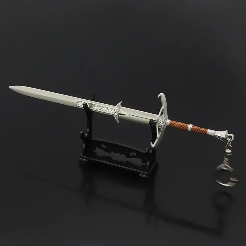 Espada de 22cm de jutic Baldur's Gate, arma de dragones, ciudad, juego de Metal, periférico, Katana, espada samurái, modelo de arma, regalos, juguetes para niños