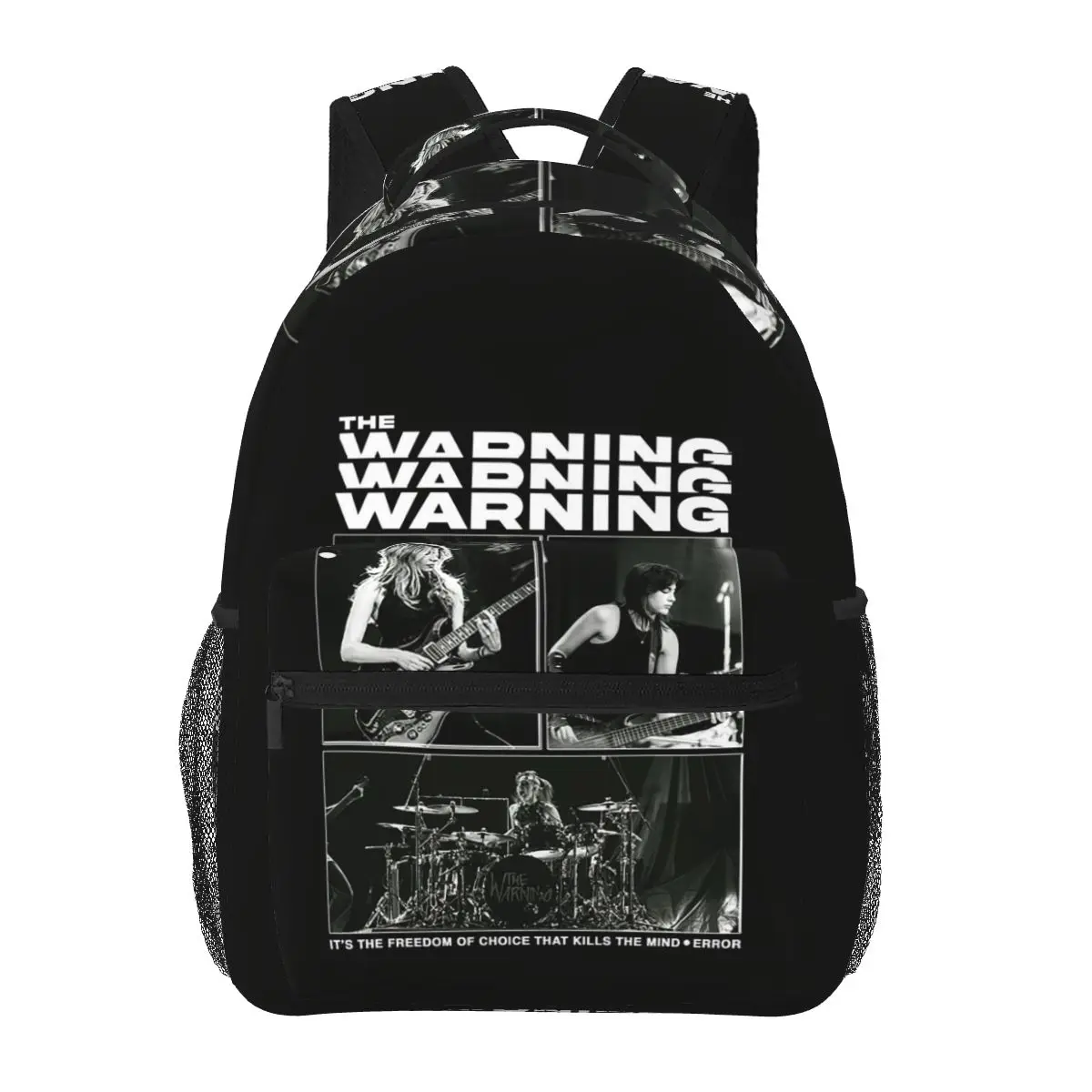 Retro Band Members Live The Warning Band Student Backpack School Bag Hiking Daypack for Boys Girls Fashion Bookbag Shoulder Bags