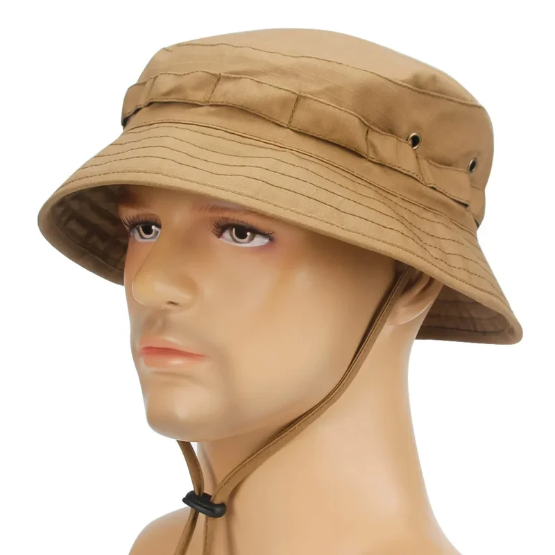 2nd Gen Camo Round-Edge Tactical Short-Brim Boonie Hat – Outdoor Hiking, Hunting, Fishing & Military Use with Sun Protection