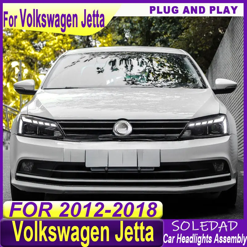Car Headlight Assembly  For Volkswagen Jetta 2012 2013 2014 2015 2016 2017 2018 SAGITAR DRL Brake Turn Signal LampAssemblies
