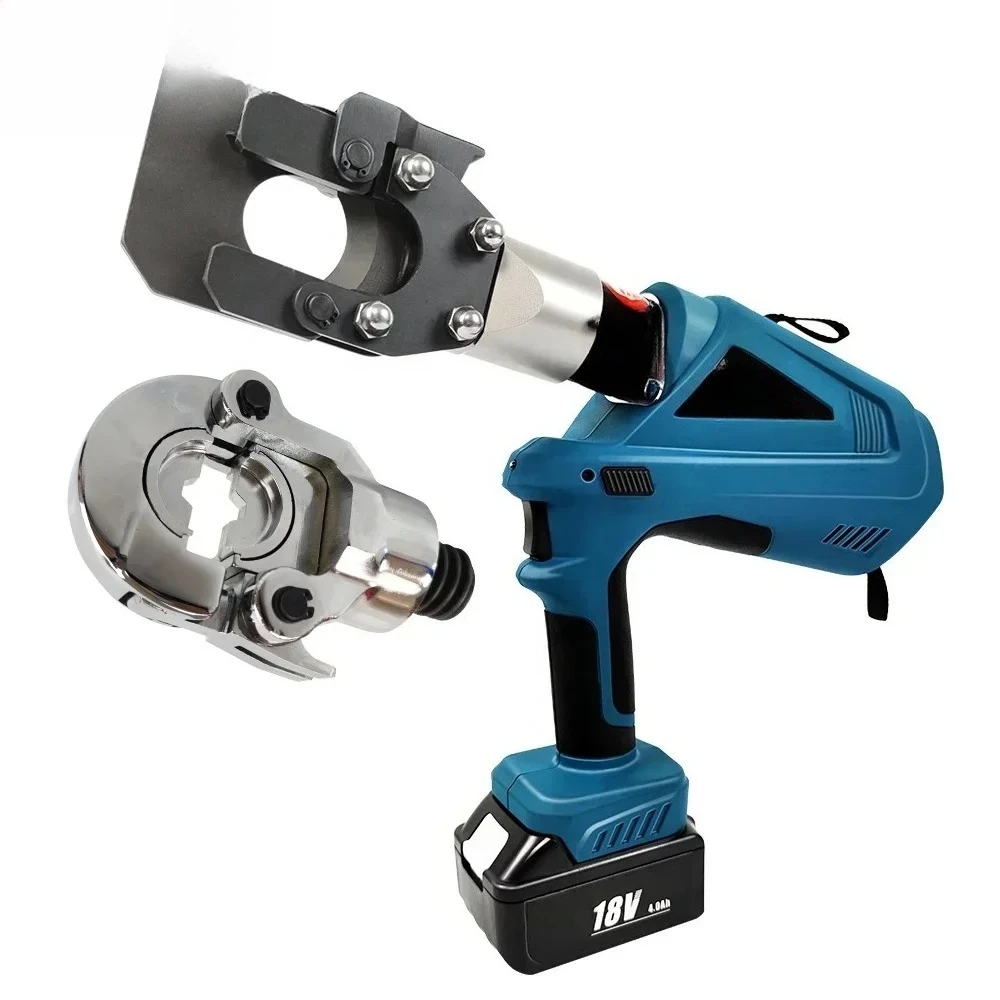 EZ-400 & EZ-85C 2-in-1 Battery Hydraulic Cable Cutter 300mm & Crimper Press Tool