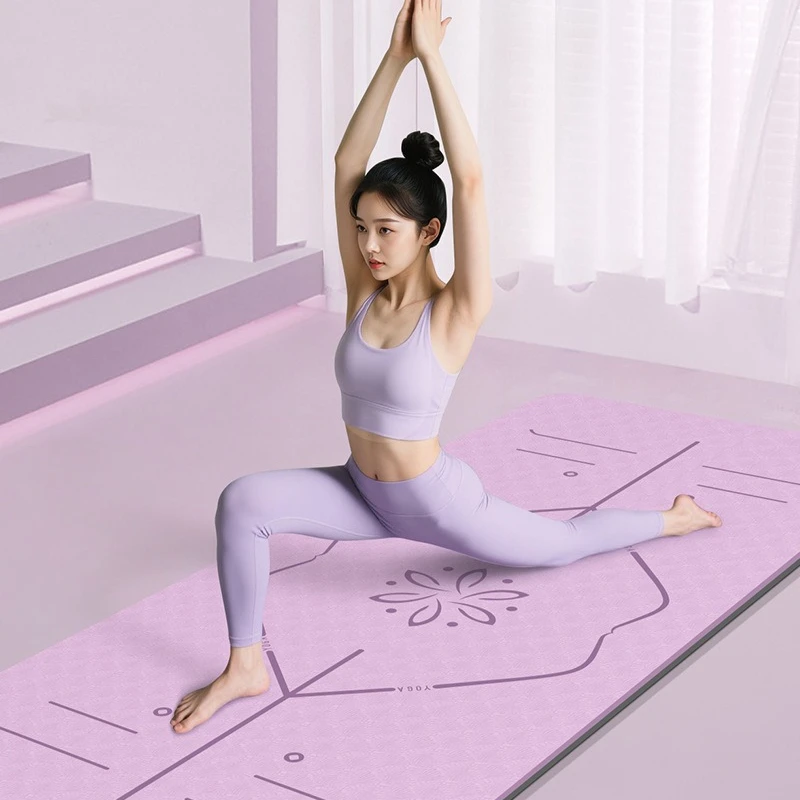 TPE Thickened Yoga Mat Ten Millimeter Non Slip Wide Home Fitness Shock Absorption Large Size Gym Mat Workout Mat Exrcise Mat