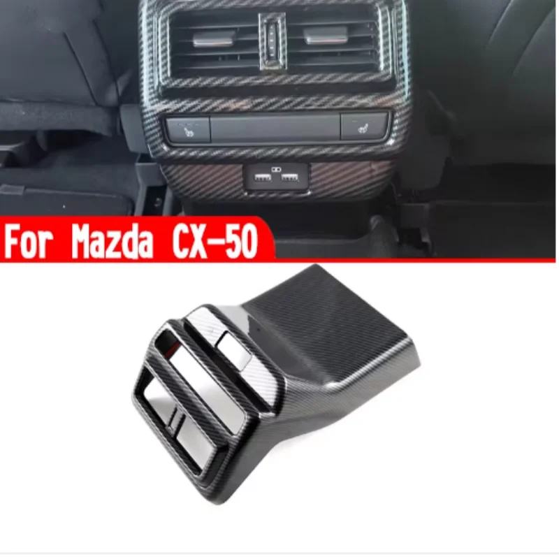 

ABS Interior Rear Air-Condition Vent Outlet Cover Trim Molding Accessories Stickers For Mazda CX-50 2023 2024