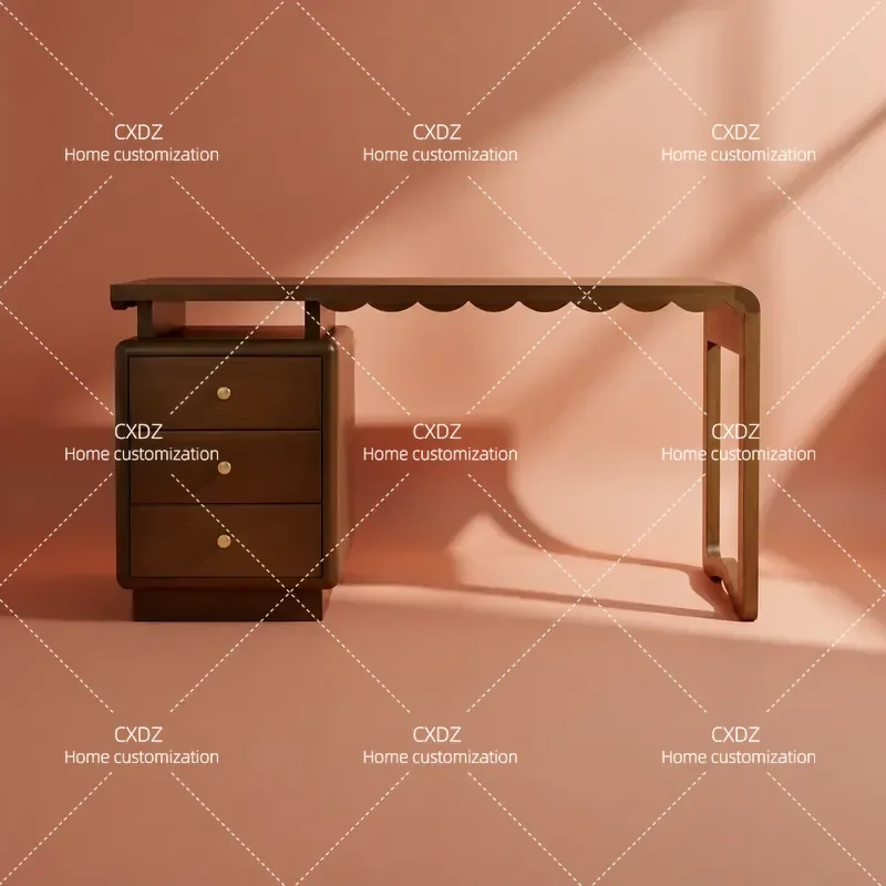 Modern Simple Solid Wood Desk with Drawers Student Study Table Home Computer Table High End Writing Desk for Office Bedroom