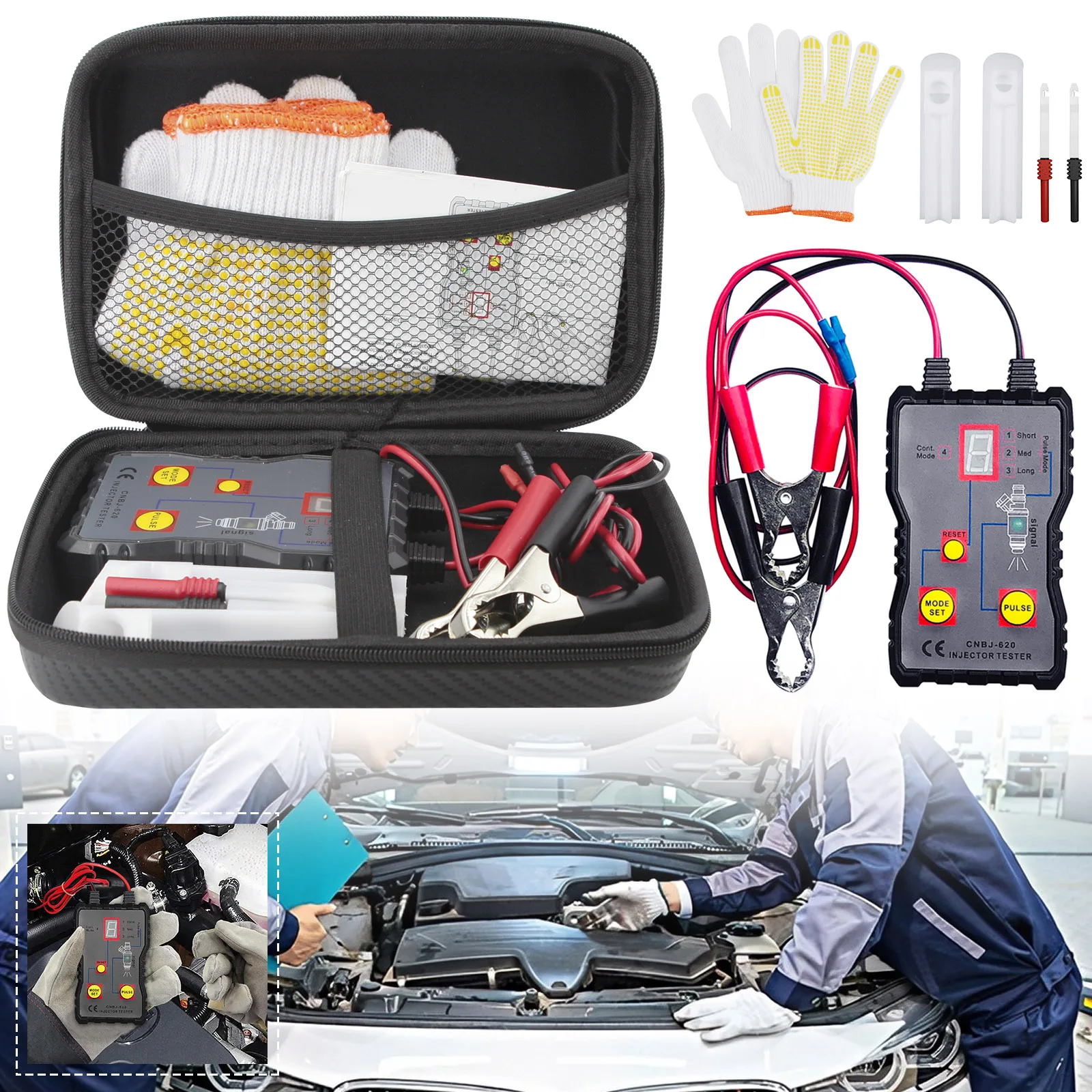 

Professional Injector Tester Fuel Injector 4 Pulse Modes Tester Powerful Fuel System Scan Tool fuel Injector Tester