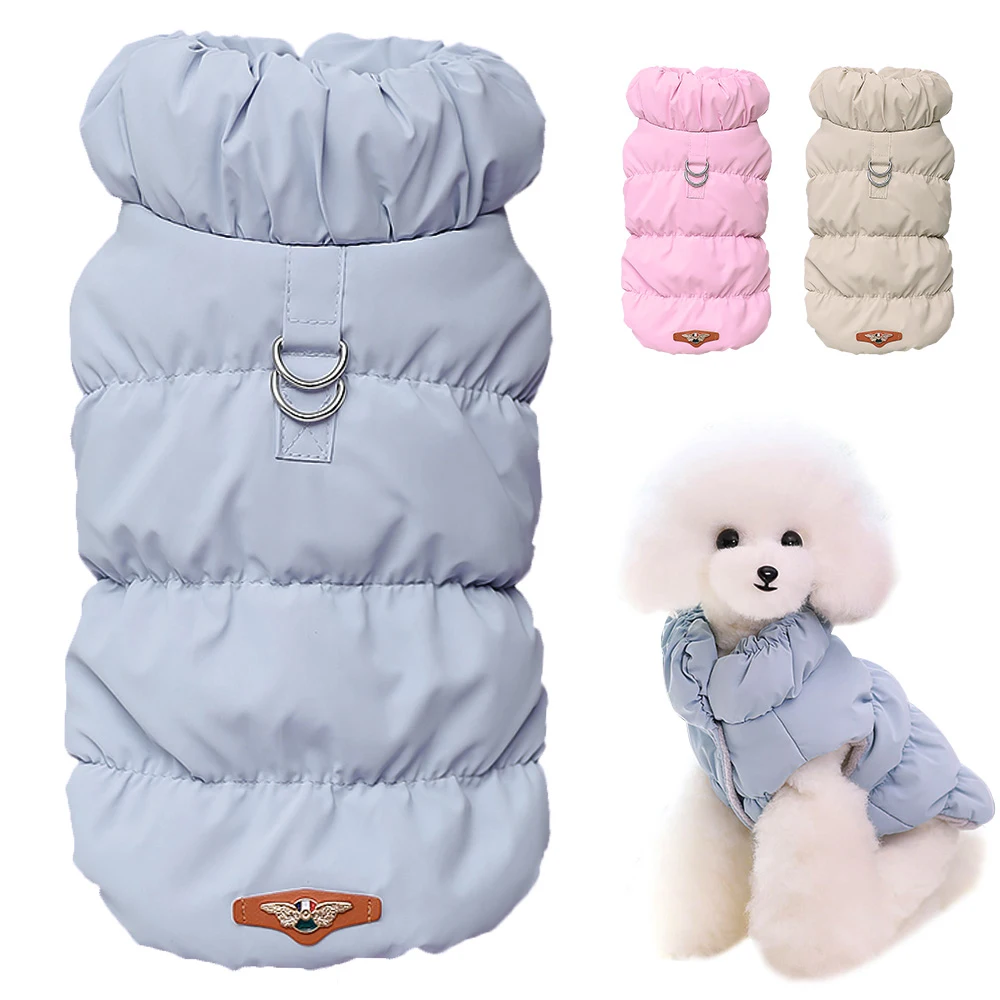 Dog Winter Clothes Warm Cotton Dogs Jacket Coat Windproof Pet Clothing Chihuahua Yorkshire Dogs Clothes Ropa Perro With D Ring