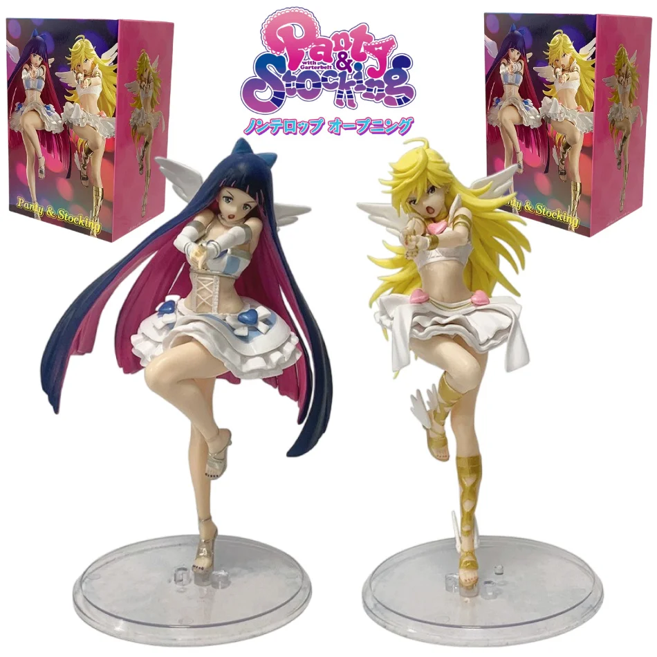Original Panty & Stocking with Garterbelt Figure Panty Stocking Action Figure PVC Model Collection Anime Figurine Birthday Gift