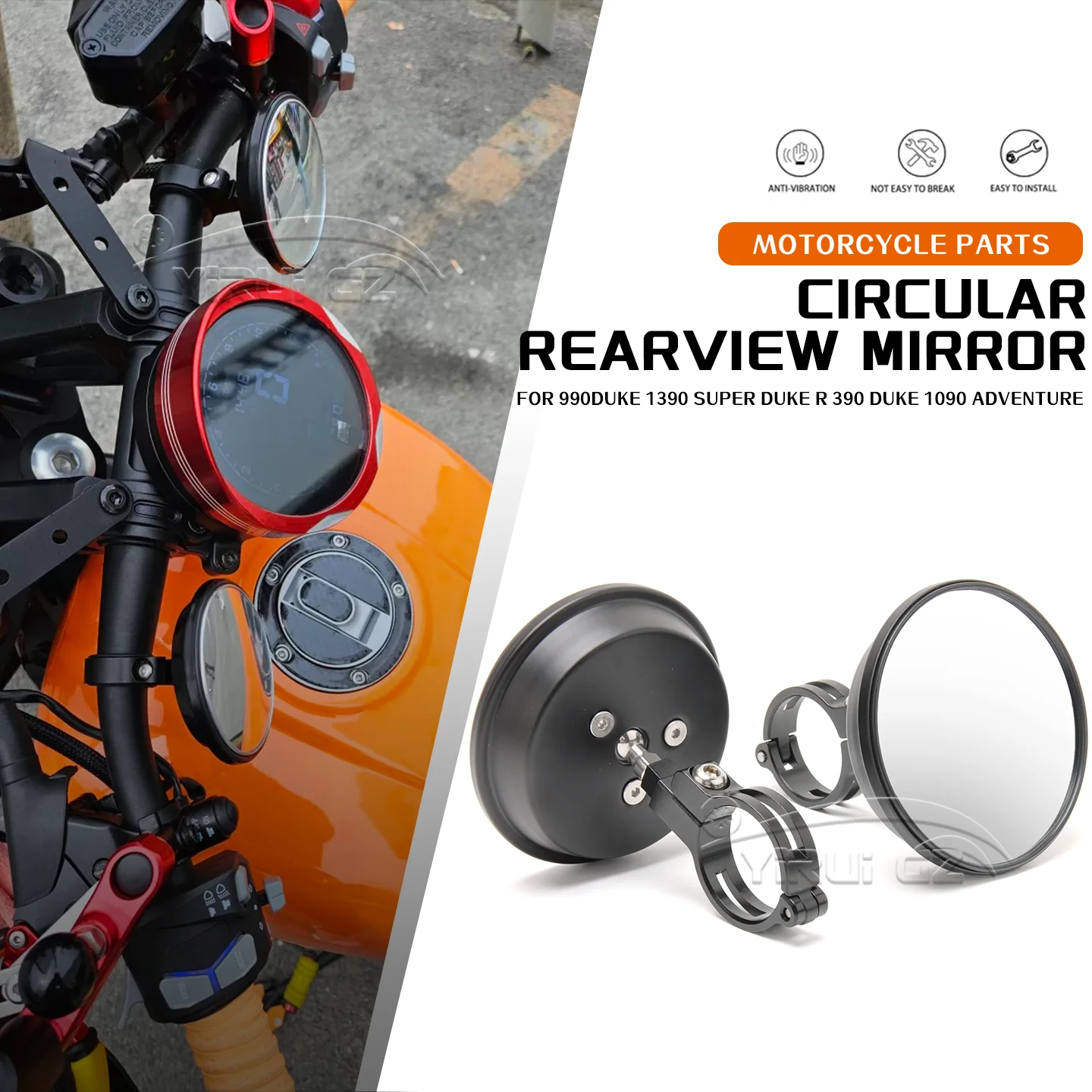

Для 990 DUKE 1390 Super Duke R 390 Duke мотоцикл слепая зона вспомогательный ретровизор Espelho Convexo Espelhos de grande angularpara