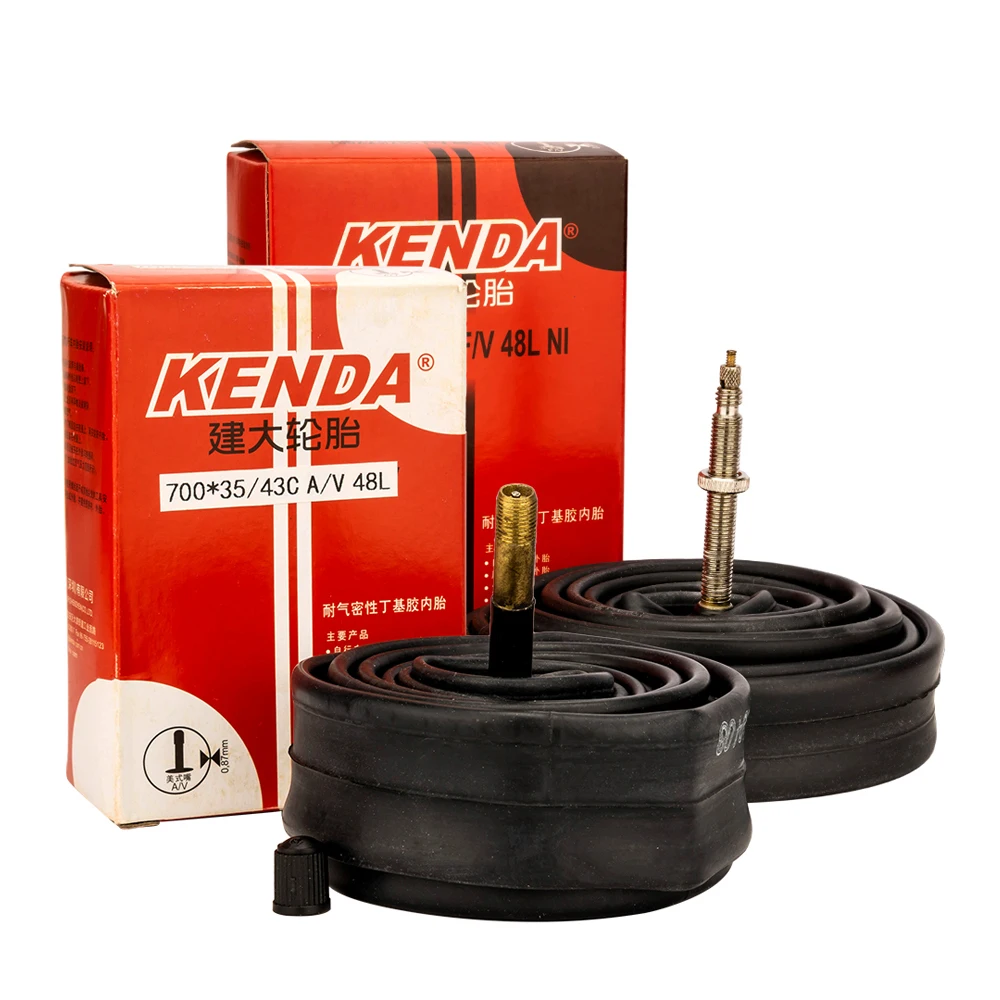 1/2 Stück Kenda Fahrradschläuche 700c mit französischem/Presta-Schrader-Ventil F/V A/V für MTB- und Rennradreifen 700C*23-35C 28-32C 35-43C – Detail 1