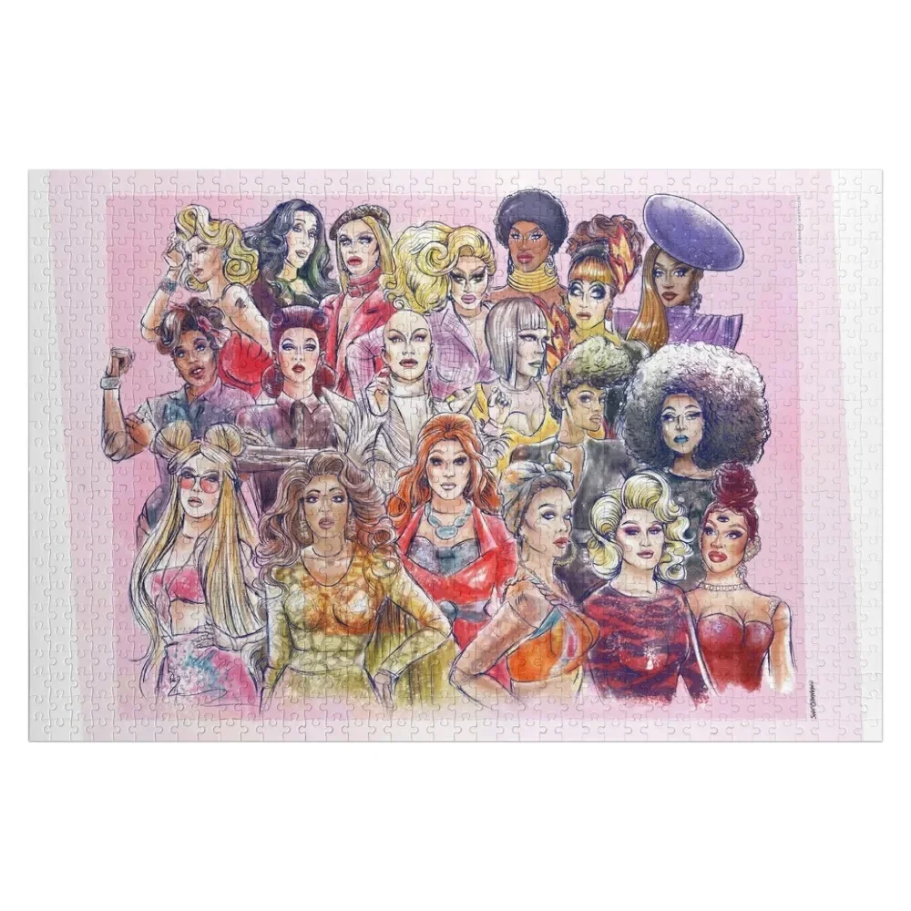 

Puzzle, RuPaul's Drag Race All Winners Jigsaw Puzzle Custom Jigsaw Christmas Toys Puzzle