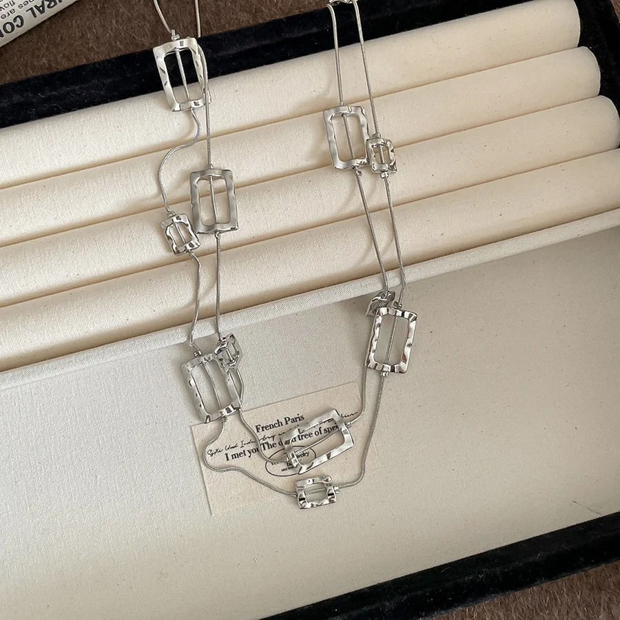 New Fashion Korean Long Chains Alloy Suspension Pendants Collar Necklace for Women Vintage Goth Jewelry Trending Products