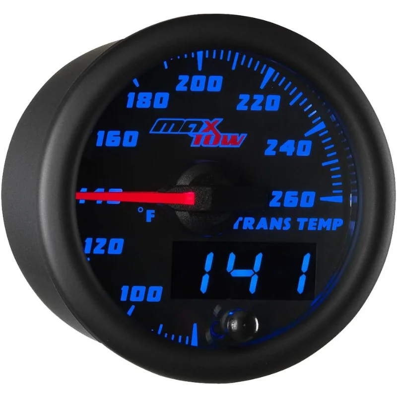 

MaxTow Double Vision 260 F Transmission Temperature Gauge Kit - Analog & Digital Readouts - for Trucks - 2-1/16" 52mm