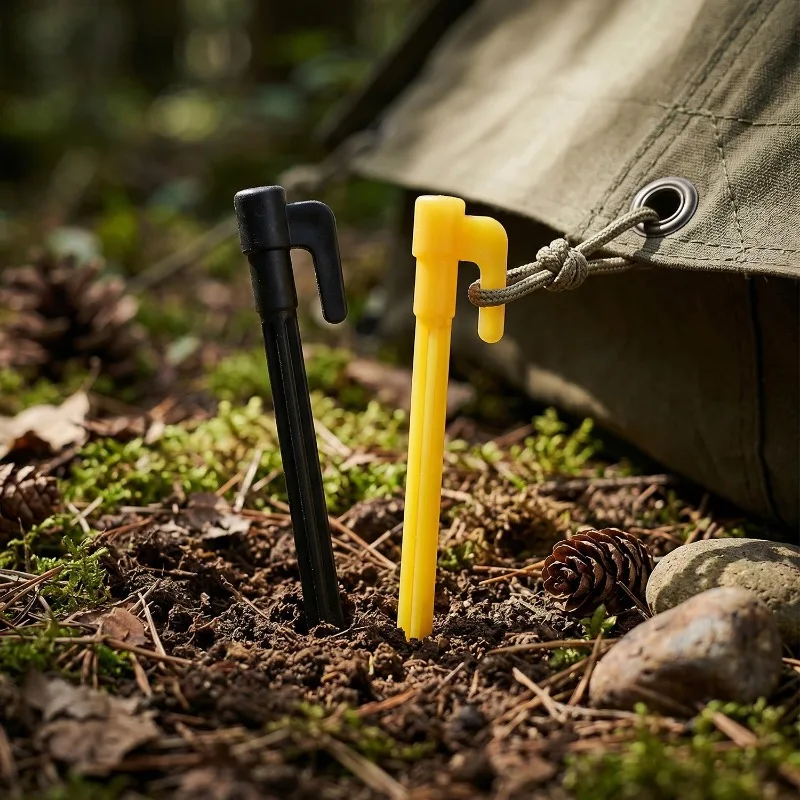 Plastic Tent Stakes PP Pen Shape Tent Peg Wind Resistant Anti Slip Guyline Ground Nails for Camping Canopy Awning Shade Net Gear - view 5