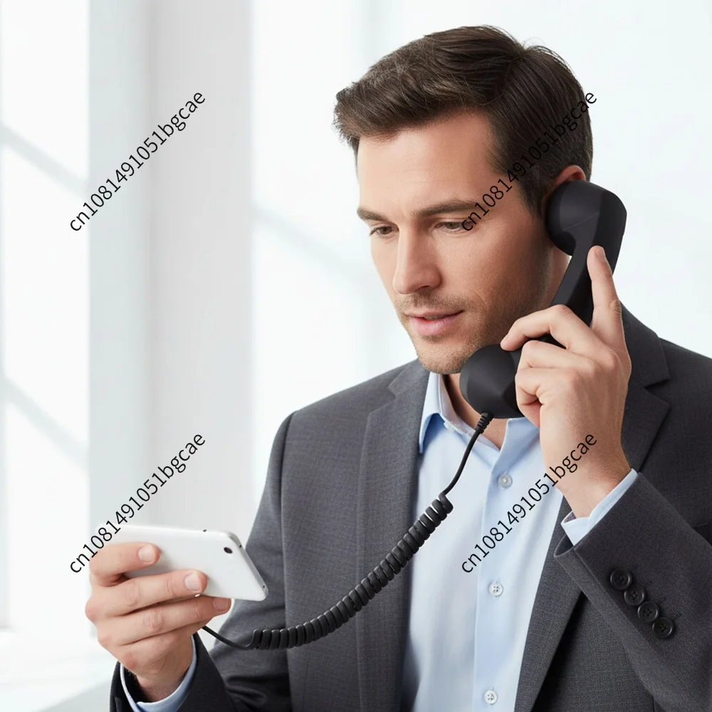 Retro Phone Handset, New Retro Style Type-C Phone Handset, Type-C Retro Telephone Wired Handsets Style Landline Handle Receiver