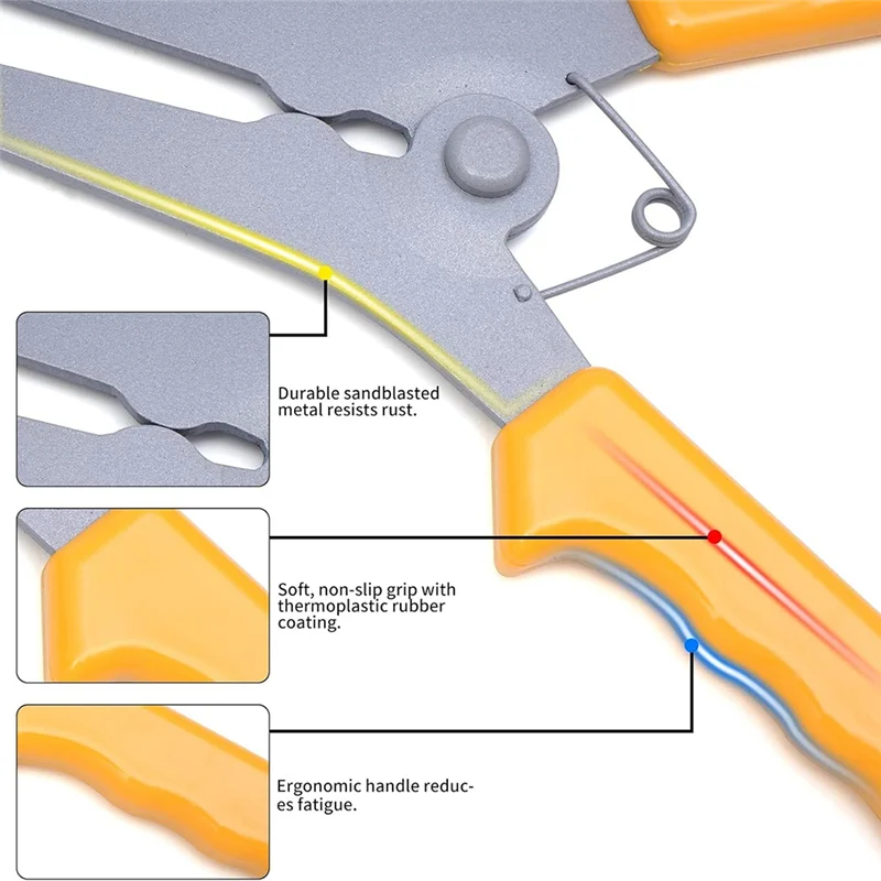 AT19-14-Piece Miter Spring Pliers Kit Featuring 1 Set Of 12 Miter Clamps And 1 Storage Ring