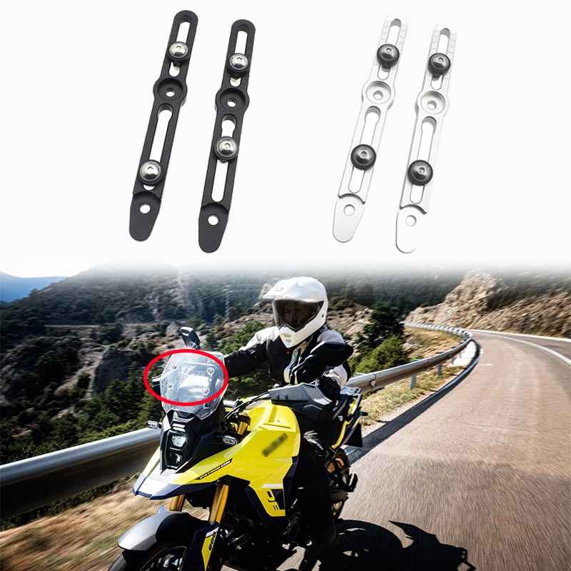 Motorcycle Windscreen Adjusters CNC Windshield Bracket DL 800 DE Accessories Fit For Suzuki V-Strom 800DE DL800 2022 2023 2024