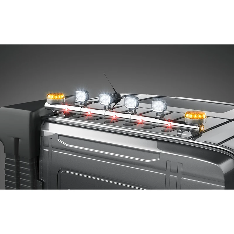 Symulacja LED metalowe światła inżynieryjne reflektor dla 1/14 Tamiya zdalnie sterowana ciężarówka samochód VOLVO FH16 56360 Diy części zabawki