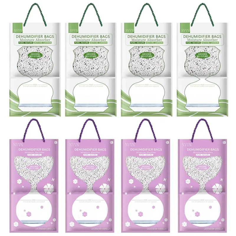 4PCS Lavender Closet Moisture Absorbing Hanging Bag Home Closet Dehumidifier Hanging Drying Agent Dehumidifier Bag