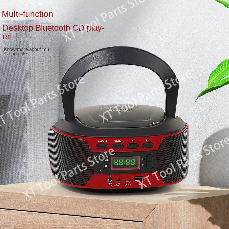 New Portable Bluetooth CD MP3 Player FM Radio AUX Function U Disk English Disc Learning Machine