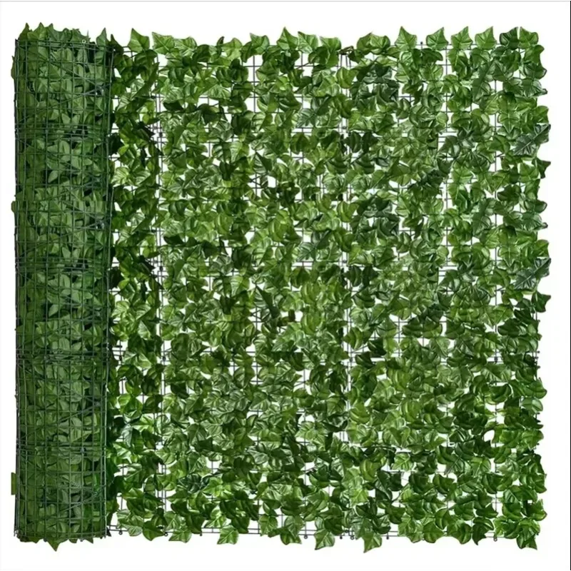 

50X200cm Artificial Ivy Hedge Green Leaf Fence Panels Faux Privacy Fence Screen for Home Outdoor Garden Balcony Decoration 1X3m