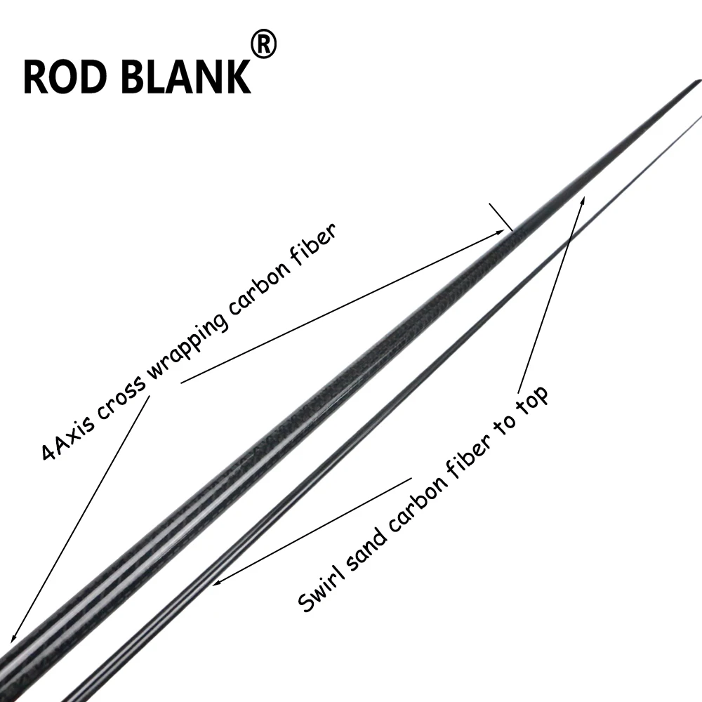 Rod Blank 1.8M 1.98M 2 Sections Carbon Fiber Big Tapered Rod Blank Power L Lure Fishing Rod Building Component Pole Repair Blank