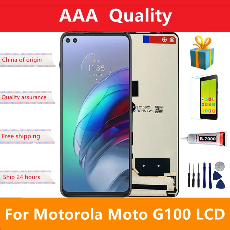 

100% Test Original 6.7";Display For Motorola MOTO G100 LCD Moto Edge S Display + Touch Screen Digiziter Assembly