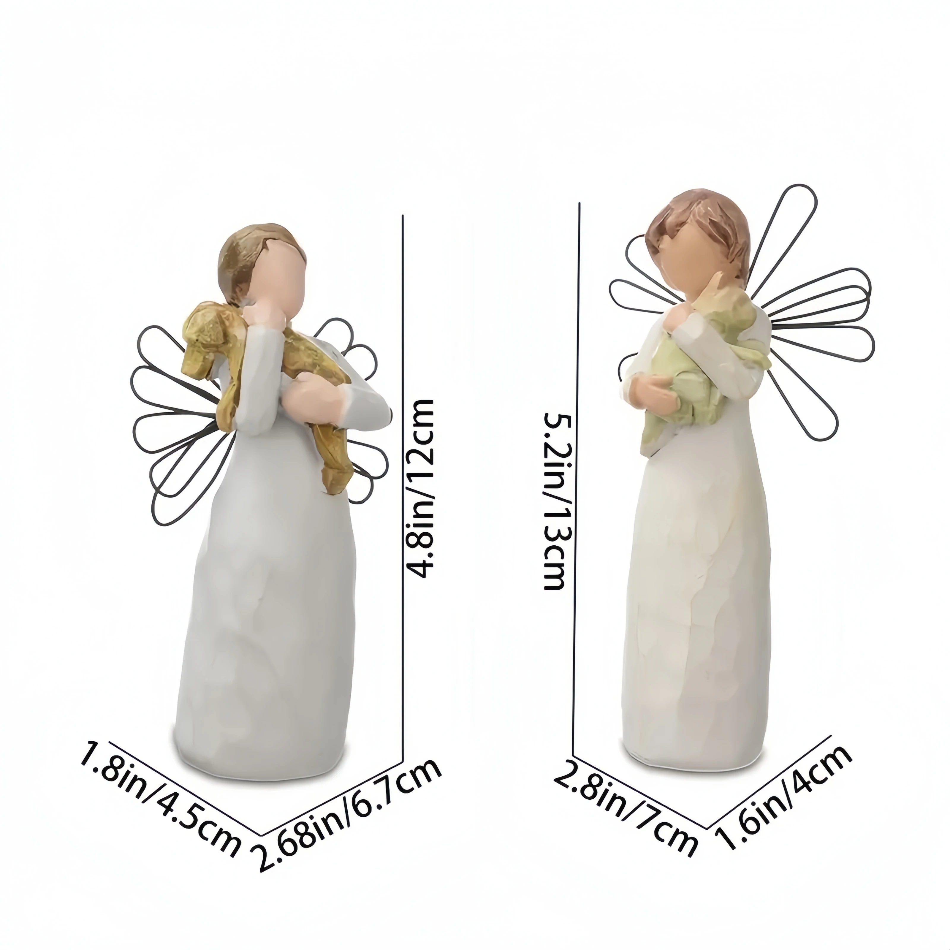 ملاك يعانق تماثيل القط والكلب ، ملاك الصداقة ، تذكار القط ، ديكور المكتب ، ديكور الغرفة ، هدية للأصدقاء ، هدية عيد الميلاد #3