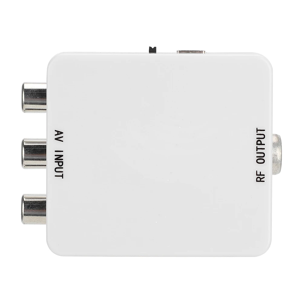 AV إلى RF محول فيديو صغير صندوق سائق-محول إشارة التلفزيون الجلاد 67.25 ميجا هرتز 61.25 ميجا هرتز محول فيديو صغير #1