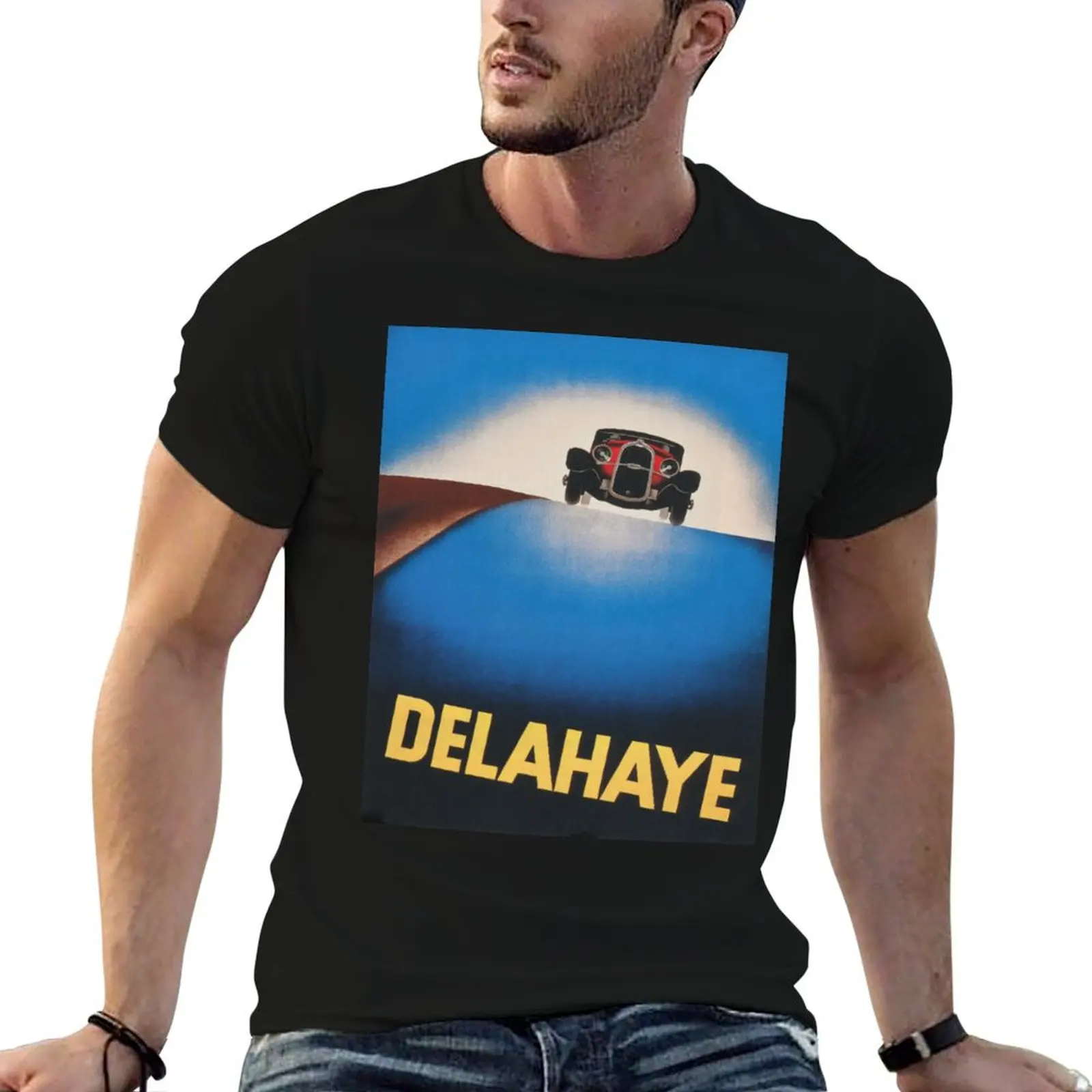 Delahaye Automobile Vintage Poster T-Shirt customs design your own sublime rapper graphic tees mens workout shirts