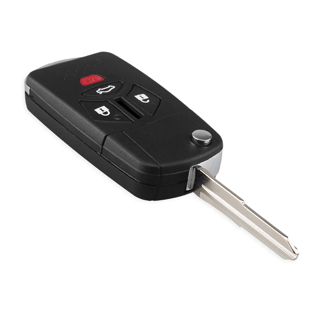 KEYYOU 3 + 1 Tasten Fernbedienung Flip Folding Key Fob Keyless Shell Fall Fit Für Mitsubishi Galant Eclipse Lancer Uncut 4 tasten