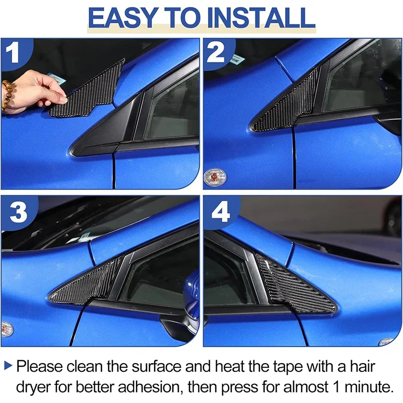 For Subaru WRX/Levorg 2022-2026 Car A-pillar Triangular Panel Frame Cover Trim Sticker  Soft Carbon Fiber Exterior Accessories