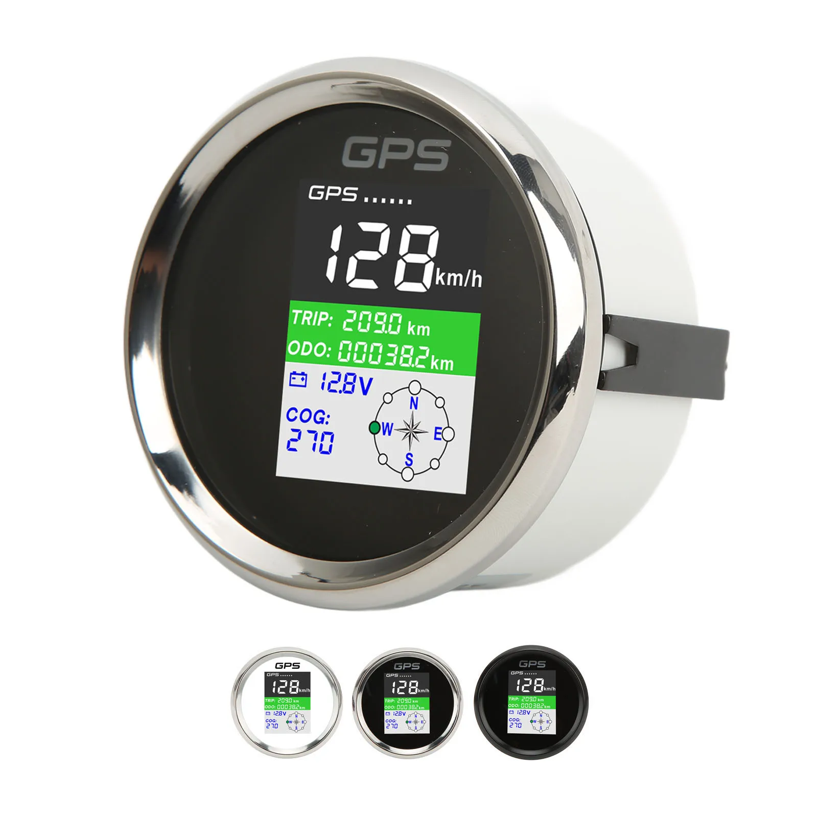 عداد السرعة GPS Km/h عقدة MPH DC9‐32V 85 مللي متر قوارب عداد المسافات متعدد الوظائف IP67 مقاوم للماء للبحرية للدراجات النارية #3