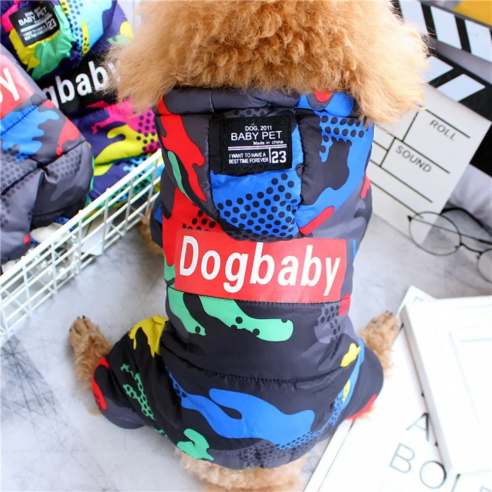 Pet Clothing Small Dog Clothes Winter Warm Dog Coat Windproof Snowsuit for Small Dogs Cats Camouflage Clothing Puppy Dog Jacket