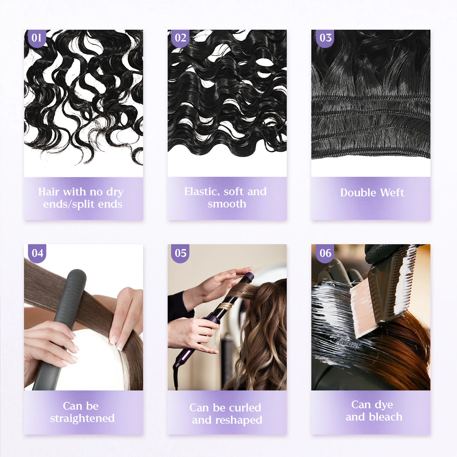 وصلات شعر خام مجعدة بورمية 100 جرام/قطعة من Powcign، شعر بشري بكر غير معالج 100%، جودة عالية غير مرئية للنساء