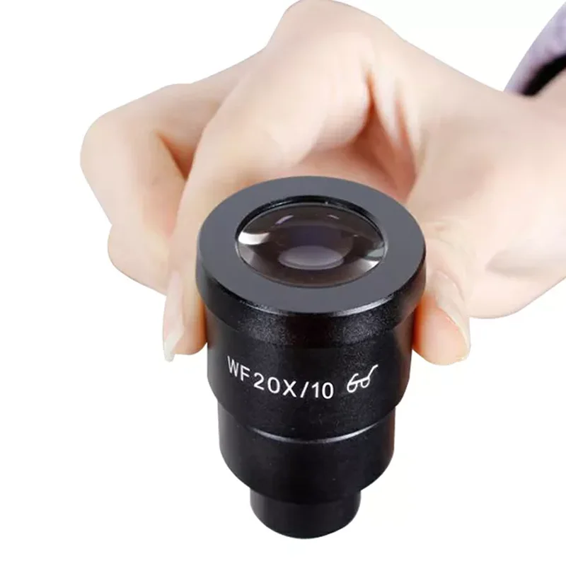Kailiwei WF20X/10 Microscope Eyepiece Microscope Lens Dedicated Wide Angle Auxiliary Trinocular Binocular Camera Lens