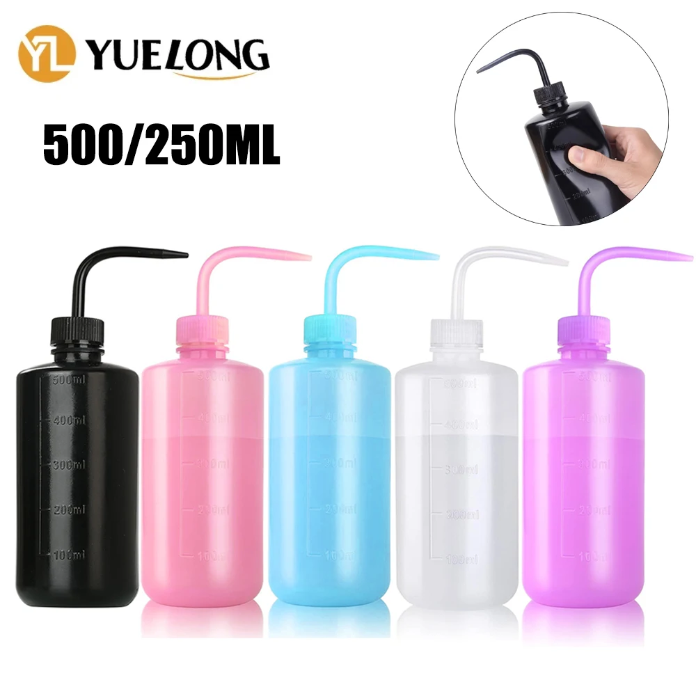 

500/250ml Tattoo Spray Bottle Plastic Safety Wash Bottles Lab Tattoo Squeeze Bottle Tattoo Accessories Microblading Supplies