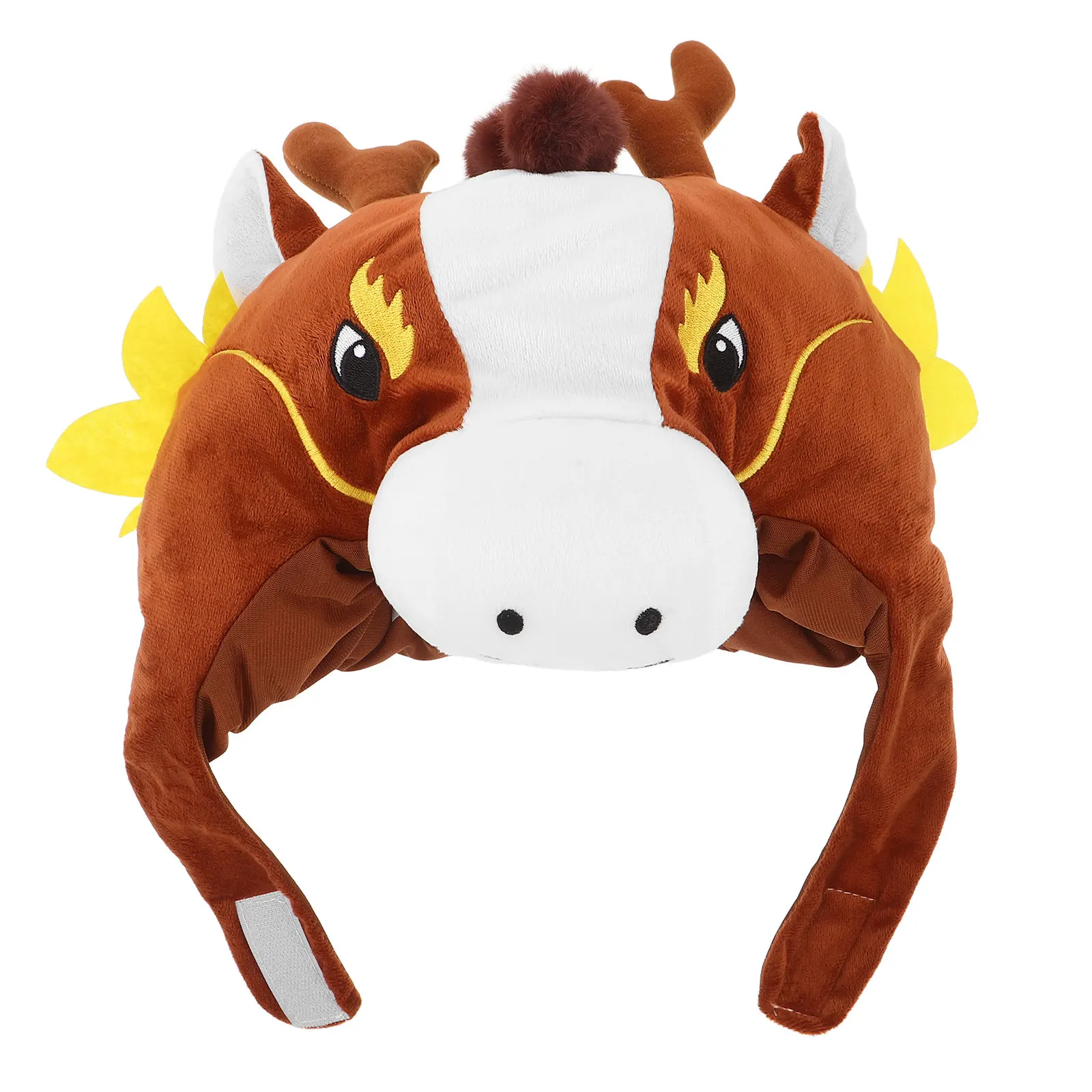 

Китайская шапка-голова лошади, новогодняя шапка с животным знаком зодиака 2026 года, оригинальная шапка-костюм, головной убор для вечеринки в честь Китайского Нового года и Рождества 2026 года