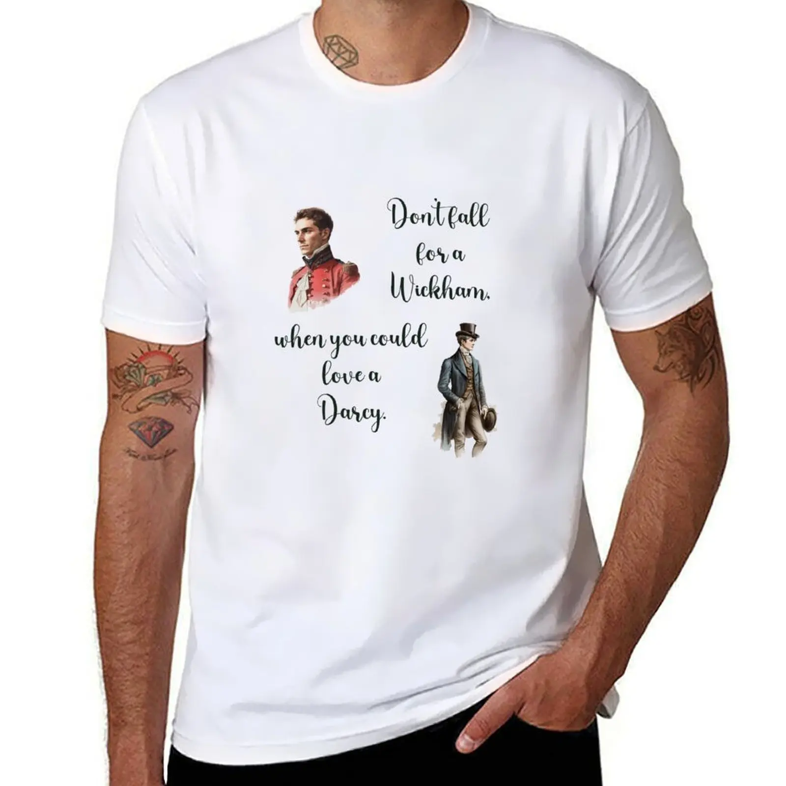 

Darcy over Wickham, every time T-Shirt Casual Trendy Streetwear Tee Shirt