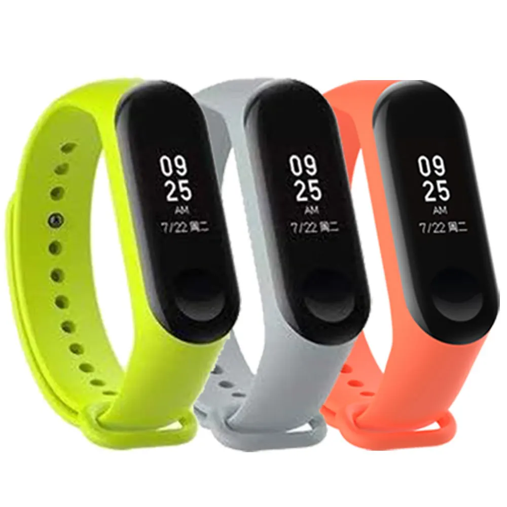 3PCS Soft Silicone Strap For Xiaomi Mi Band 3 4 Smart Bracelet Band Replacement Strap For Xiaomi MiBand 4 3