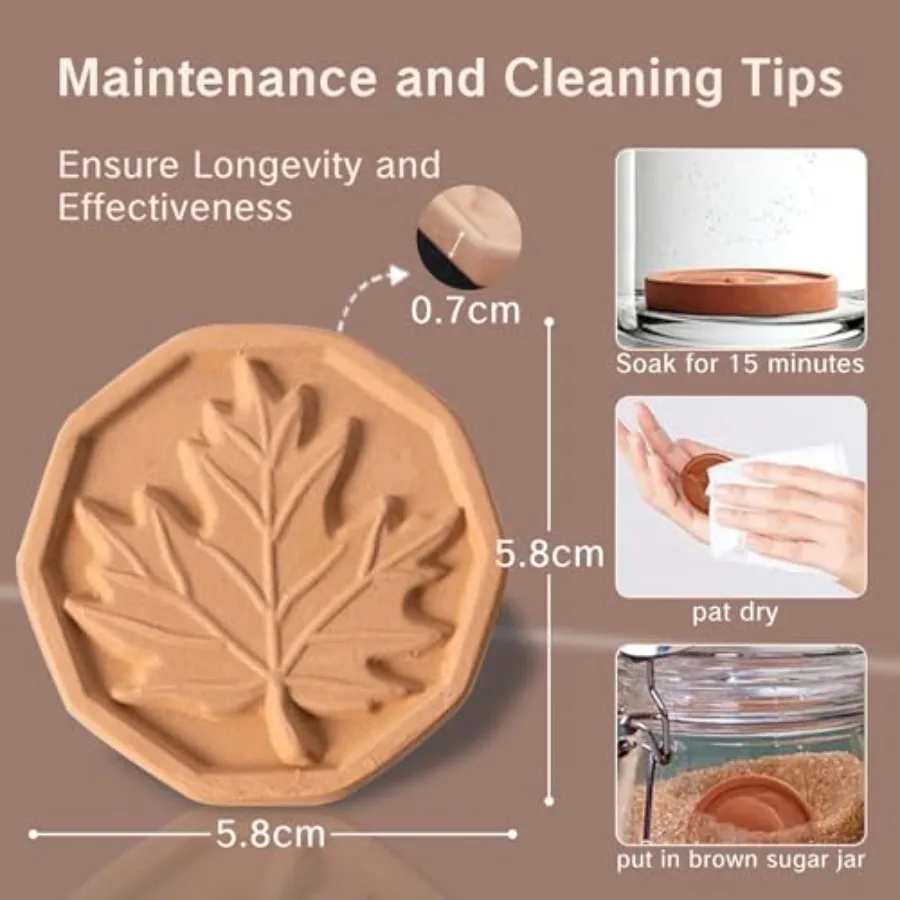 2 قطعة توفير السكر البني مع ورقة حاوية السكر البني أقراص عزر للتحكم الطويل في الرطوبة أثناء التخزين متعدد الاستخدام fo