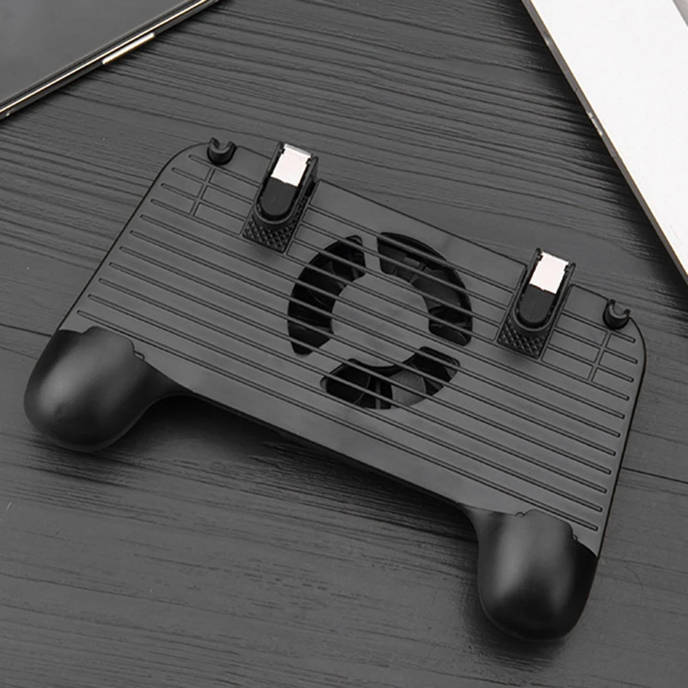 4-In-1 Mobile Game Controller for PUBG Mobile Gamepad Shoot Aim Trigger Joystick Cooling Fan 2000MAh Power Bank Portable