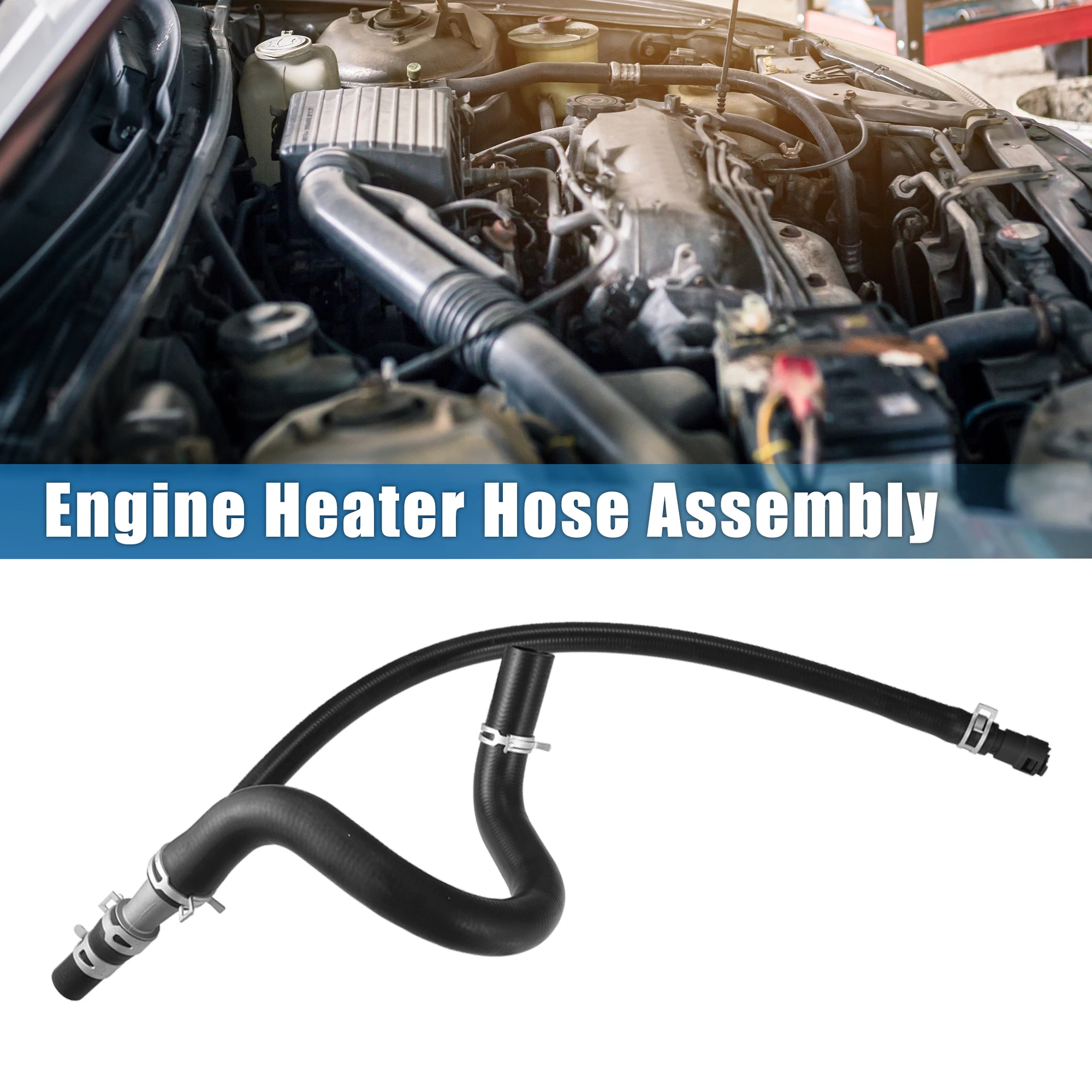 

UXCELL Engine Heater Hose Assembly No.15792822 Radiator Tank Heater Hose for Chevrolet Suburban 1500 2000-2006 Rubber Black