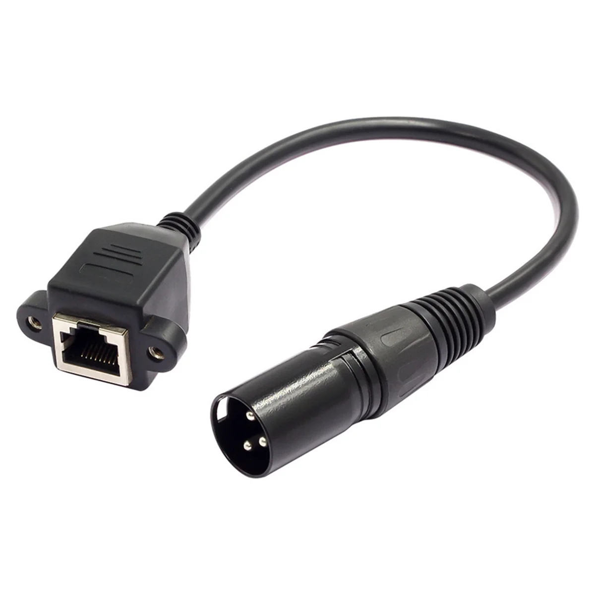 N37R_9Y 1 Pair XLR 3Pin to RJ45 Female Adapter RJ45 to XLR DMX Connector