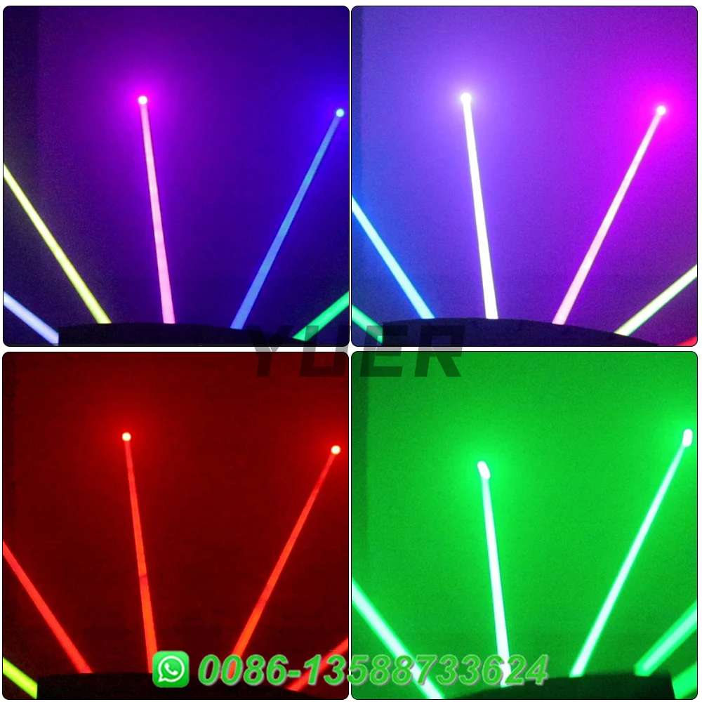 Imagem -06 - Rgb Beam Laser Moving Head Light Eixo Xyz Rotação Infinita Dmx dj Disco Palco de Festa Swing Effect Laser Projector Novo Olhos