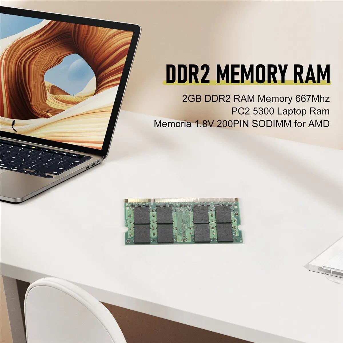 A64I 2GB DDR2 RAM Memory 667Mhz PC2 5300 Laptop Ram Memoria 1.8V 200PIN SODIMM for