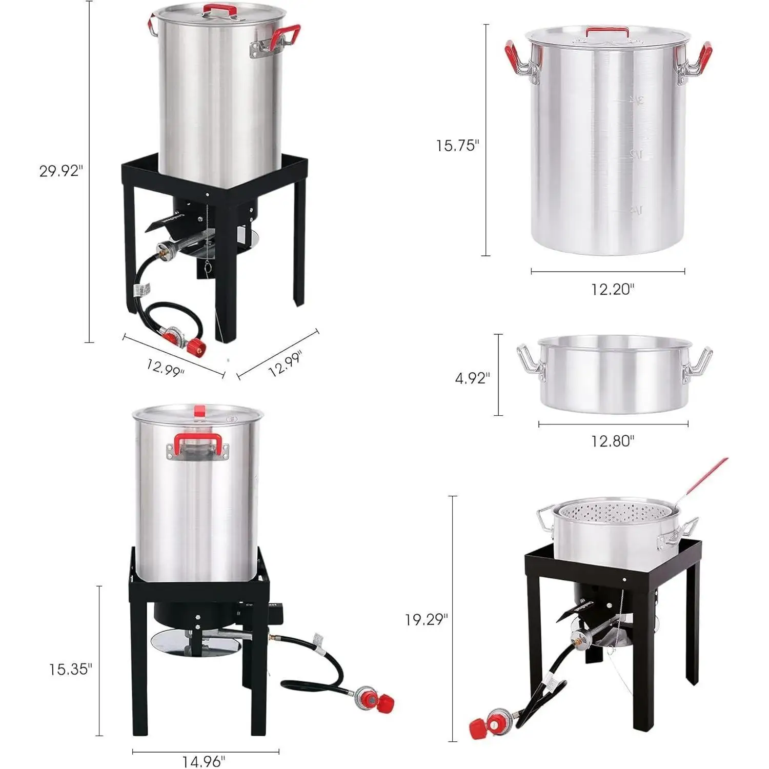 البروبان 30 كيو تي. تركيا و10 كيو تي. مجموعة باخرة لغلاية مقلاة السمك، موقد 50000 وحدة حرارية بريطانية، مثالية للطهي في الهواء الطلق #6