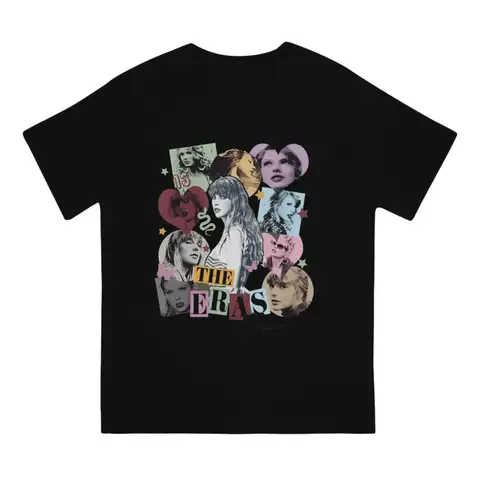 The Eras Tour T-Shirt for Men T-Taylor Vintage Pure Cotton Tees Crew Neck Short Sleeve T Shirts Adult Clothes