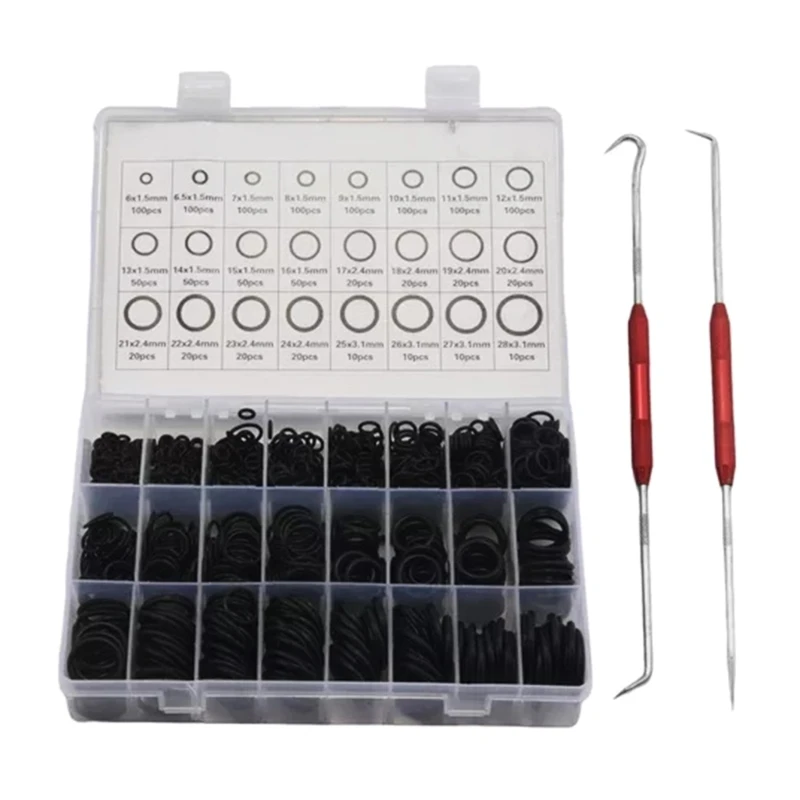 

Rubber O Rings Assortment 1200pcs in Various Sizes for Tool Accessories Dropship